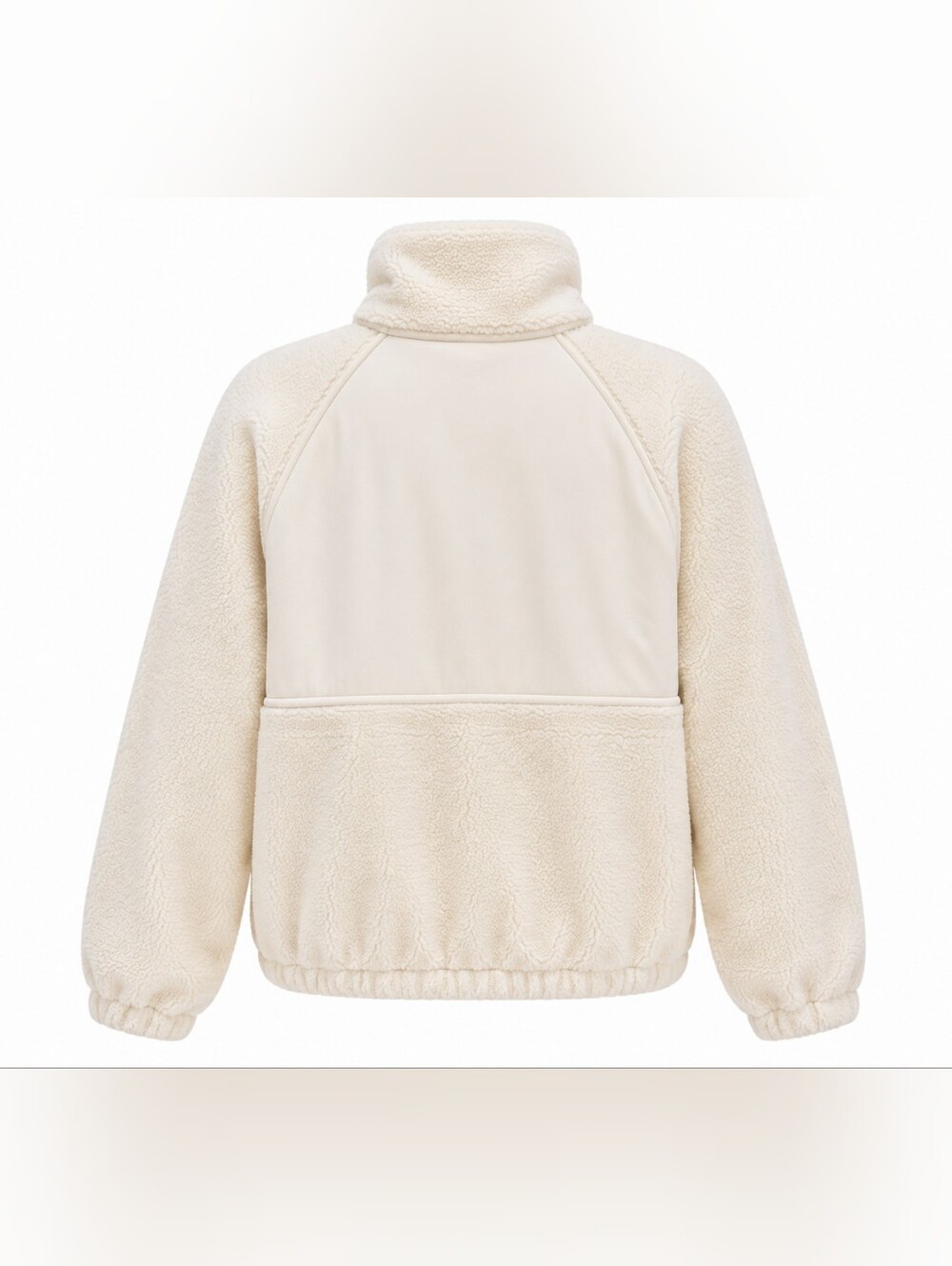 NWT Blogilates Women’s Bonfire Fleece Jacket Cream Sherpa Full Zip Athleisure - Picture 4 of 8
